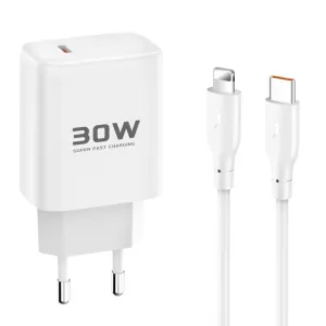 Kucni punjac KONFULON JOKO JK89 + DC66 FAST CHARGE Type C na Lightning beli
