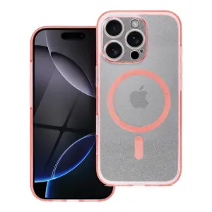 Futrola CLEAR MAGSAFE za Samsung S25 Plus roze sa sljokicama