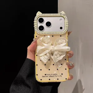 Futrola Elegant Bow za iPhone 16 Pro Max zuta
