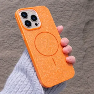 Futrola Glitter MagSafe za iPhone 16 Pro Max narandzasta