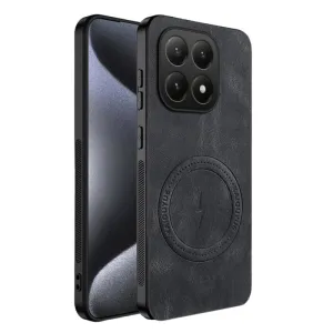 Futrola Leather Man Magsafe za Samsung Galaxy A37 crna