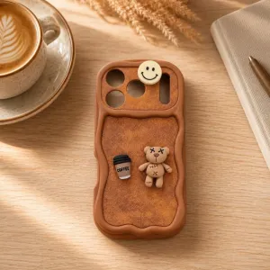 Futrola 3D Teddy za iPhone 17 braon